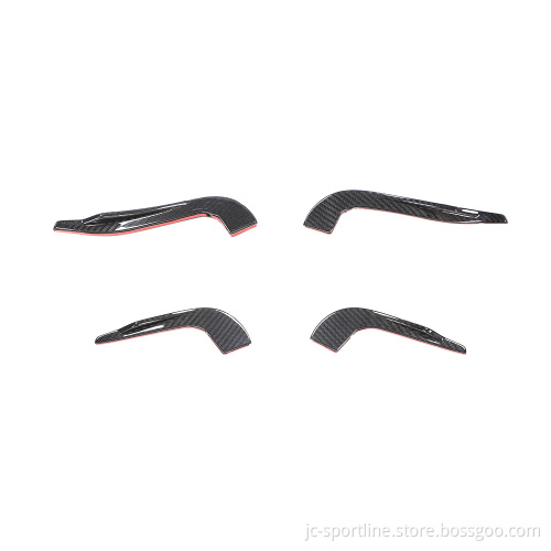 JC Sportline Carbon Fiber RS3 Front Canards for Audi RS3 8V Sedan 2017-2019